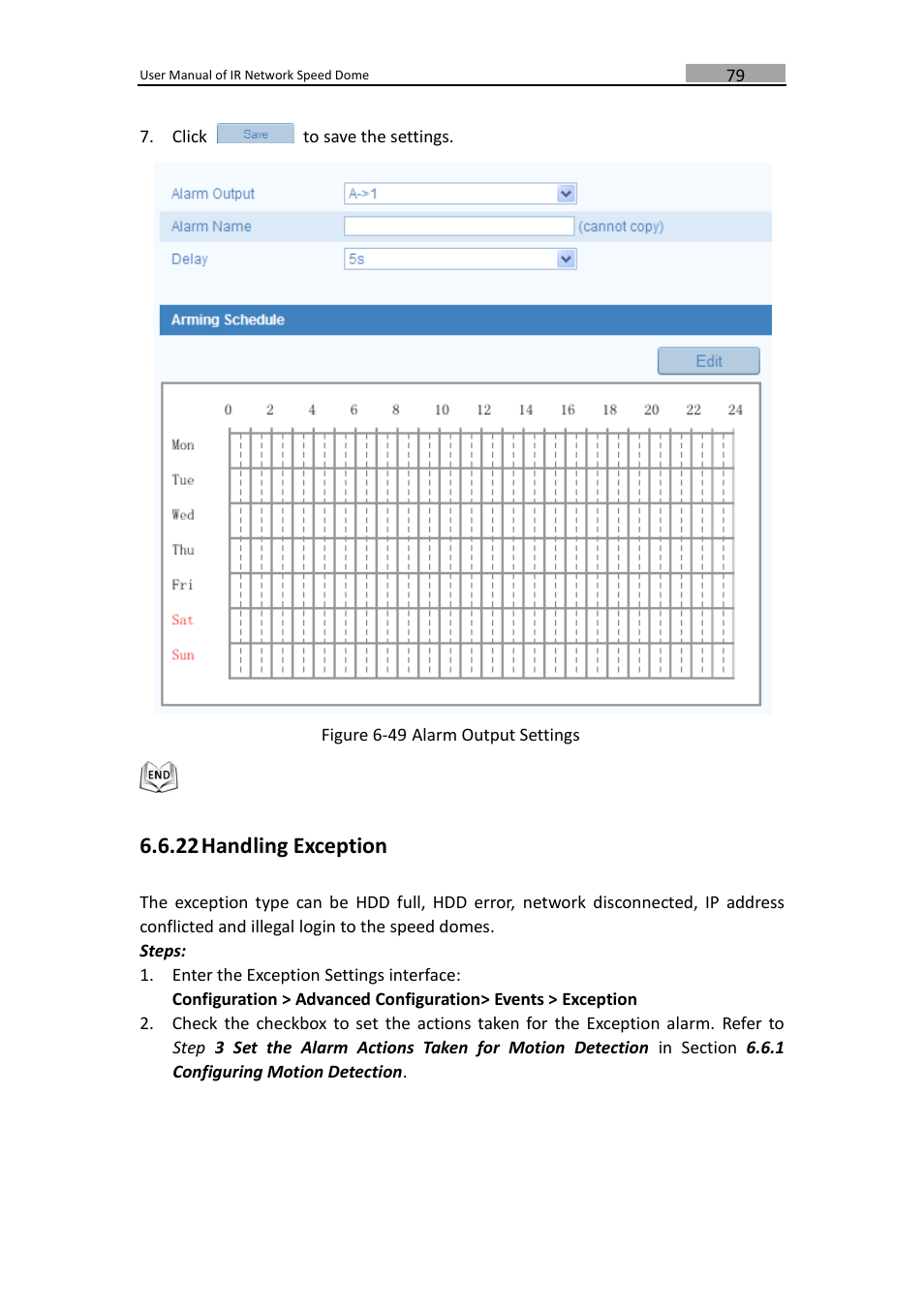 Handling exception, 22 handling exception | LT Security IPPTZ762 User Manual | Page 80 / 107