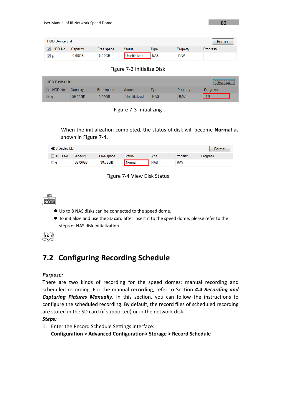 Onfiguring, Ecording, Chedule | 2 configuring recording schedule | LT Security IPPTZ762 User Manual | Page 83 / 107