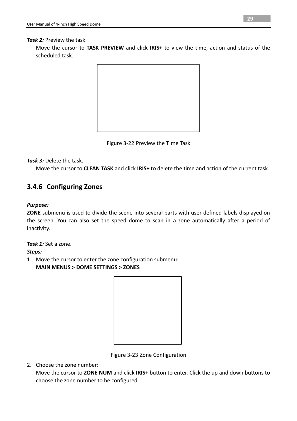 6 configuring zones, Configuring zones | LT Security PTZ217X12 User Manual User Manual | Page 38 / 51