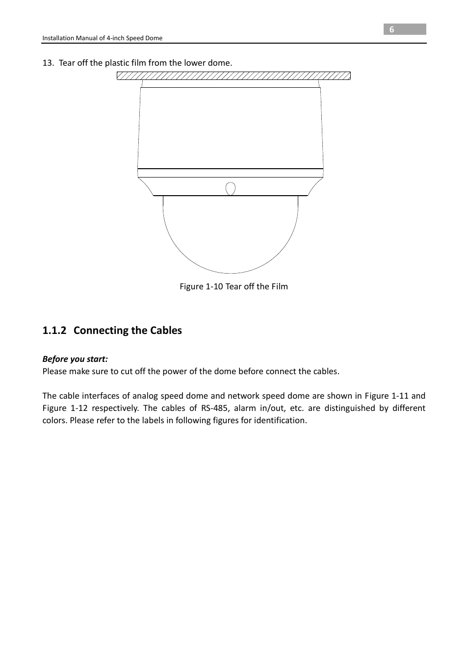 2 connecting the cables, Connecting the cables | LT Security PTZ217X12 Installation Manual User Manual | Page 15 / 37
