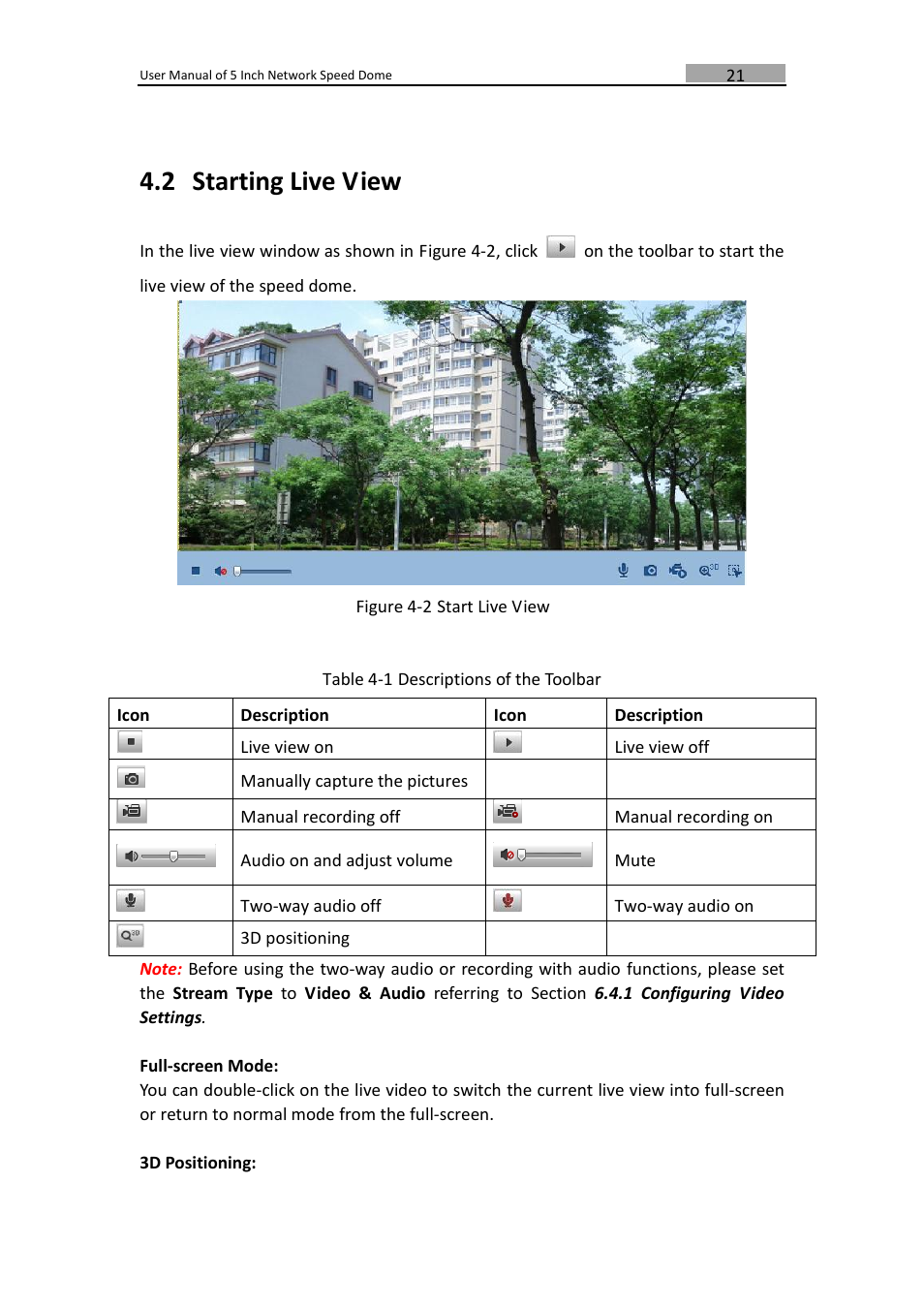 Tarting, 2 starting live view | LT Security PTZIP772X20IR User Manual | Page 22 / 94