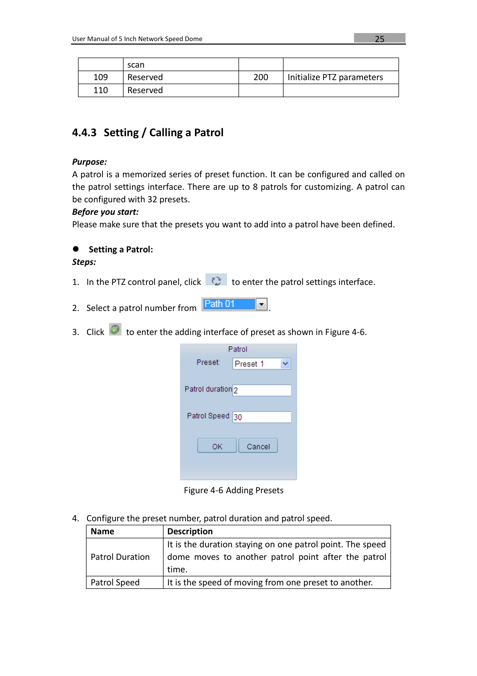 Setting / calling a patrol, 3 setting / calling a patrol | LT Security PTZIP772X20IR User Manual | Page 26 / 94