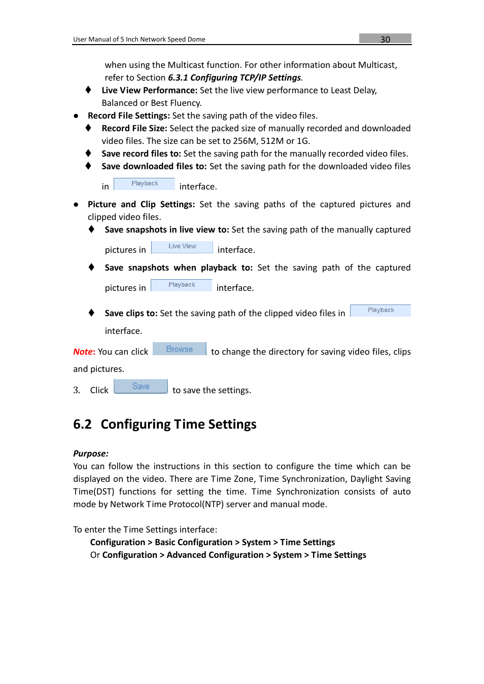 Onfiguring, Ettings, 2 configuring time settings | LT Security PTZIP772X20IR User Manual | Page 31 / 94