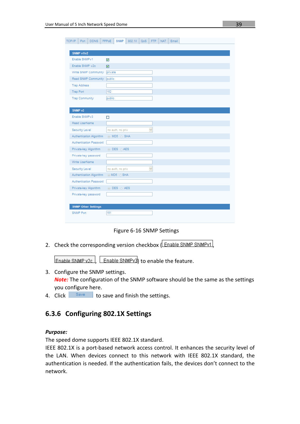 Configuring 802.1x settings | LT Security PTZIP772X20IR User Manual | Page 40 / 94