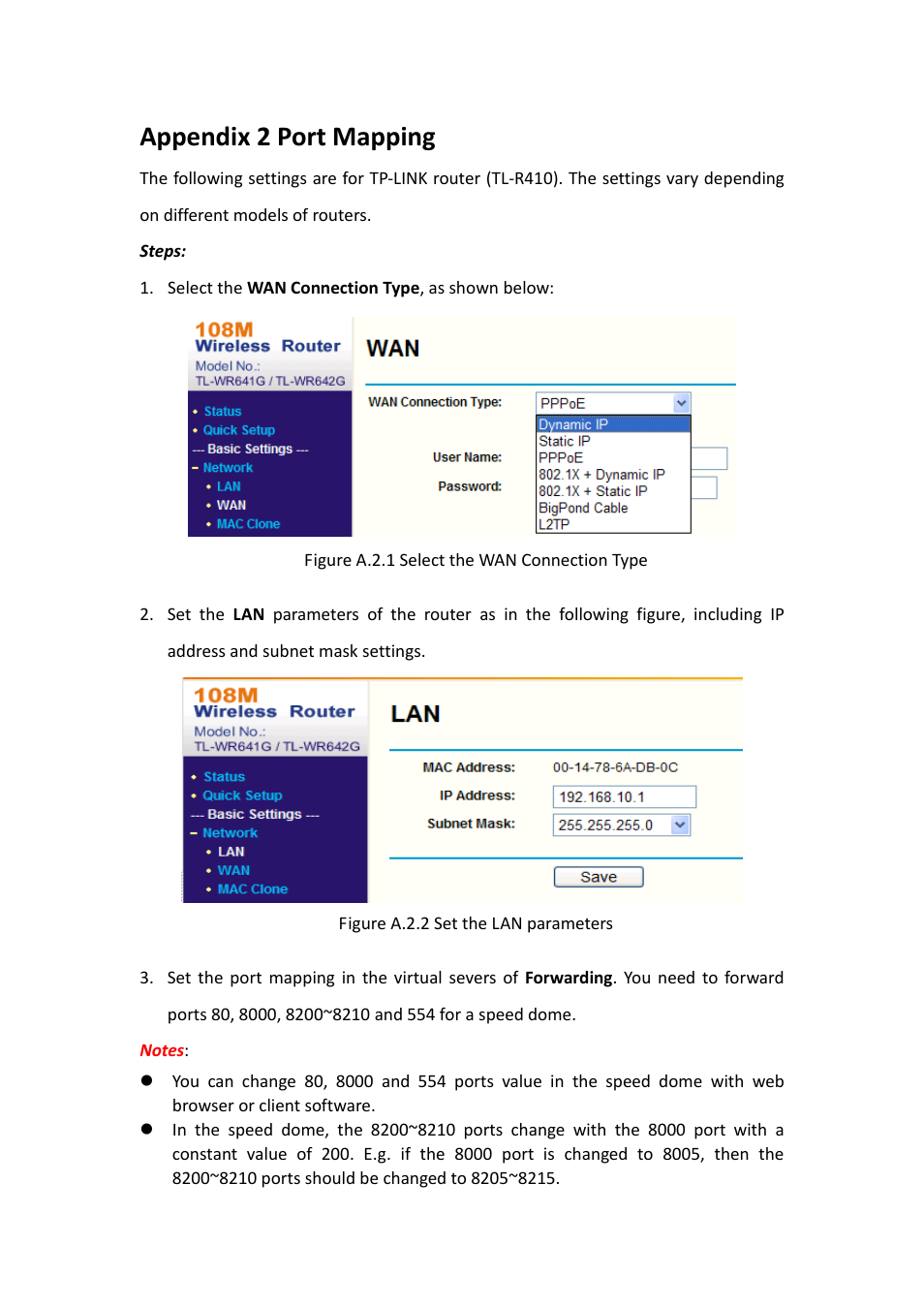 Ppendix, Apping, Appendix 2 port mapping | LT Security PTZIP772X20IR User Manual | Page 93 / 94