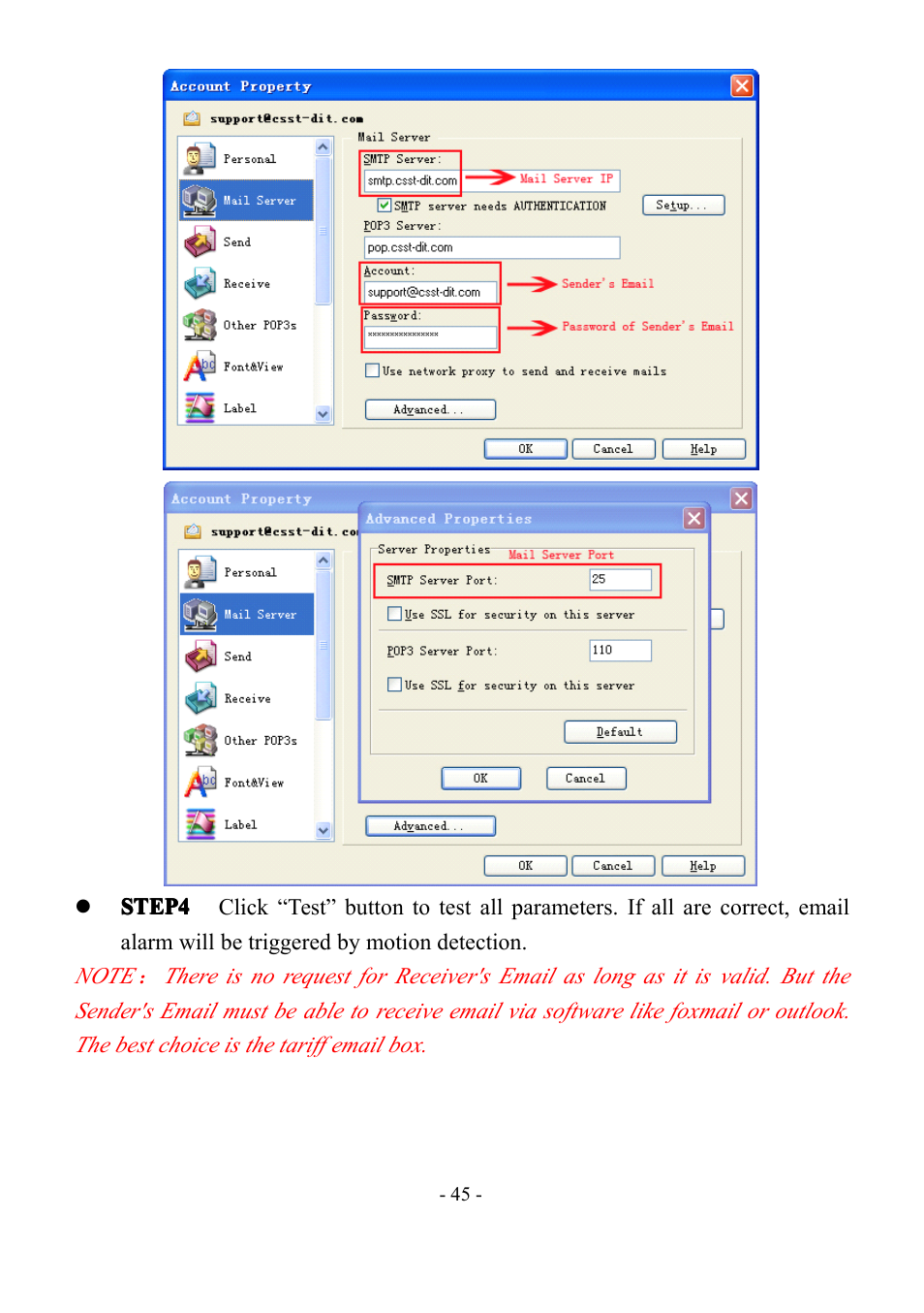 LT Security IP85PW User Manual | Page 45 / 71