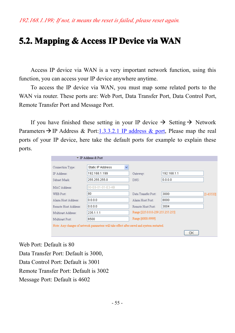 Mapping&accessipdeviceviawan, Mapping, Access | Access ip, Ip device, Device, Device via, Via wan | LT Security IP85PW User Manual | Page 55 / 71