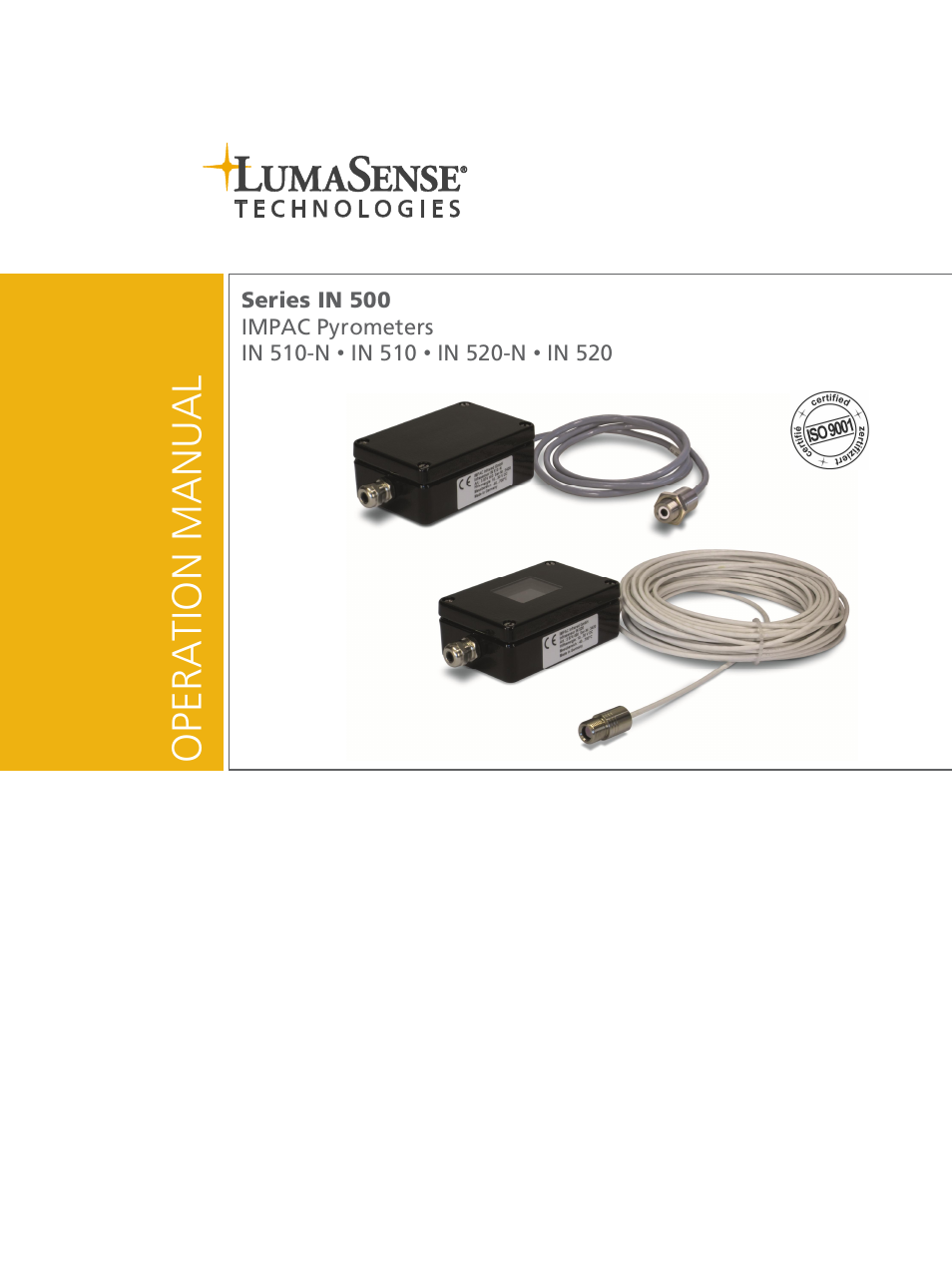 LumaSense Technologies IN 520 User Manual | 38 pages