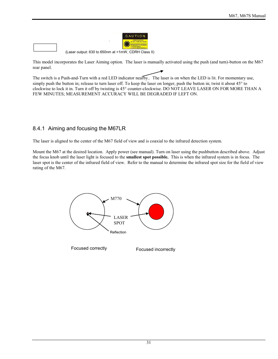 LumaSense Technologies M67 User Manual | Page 32 / 52
