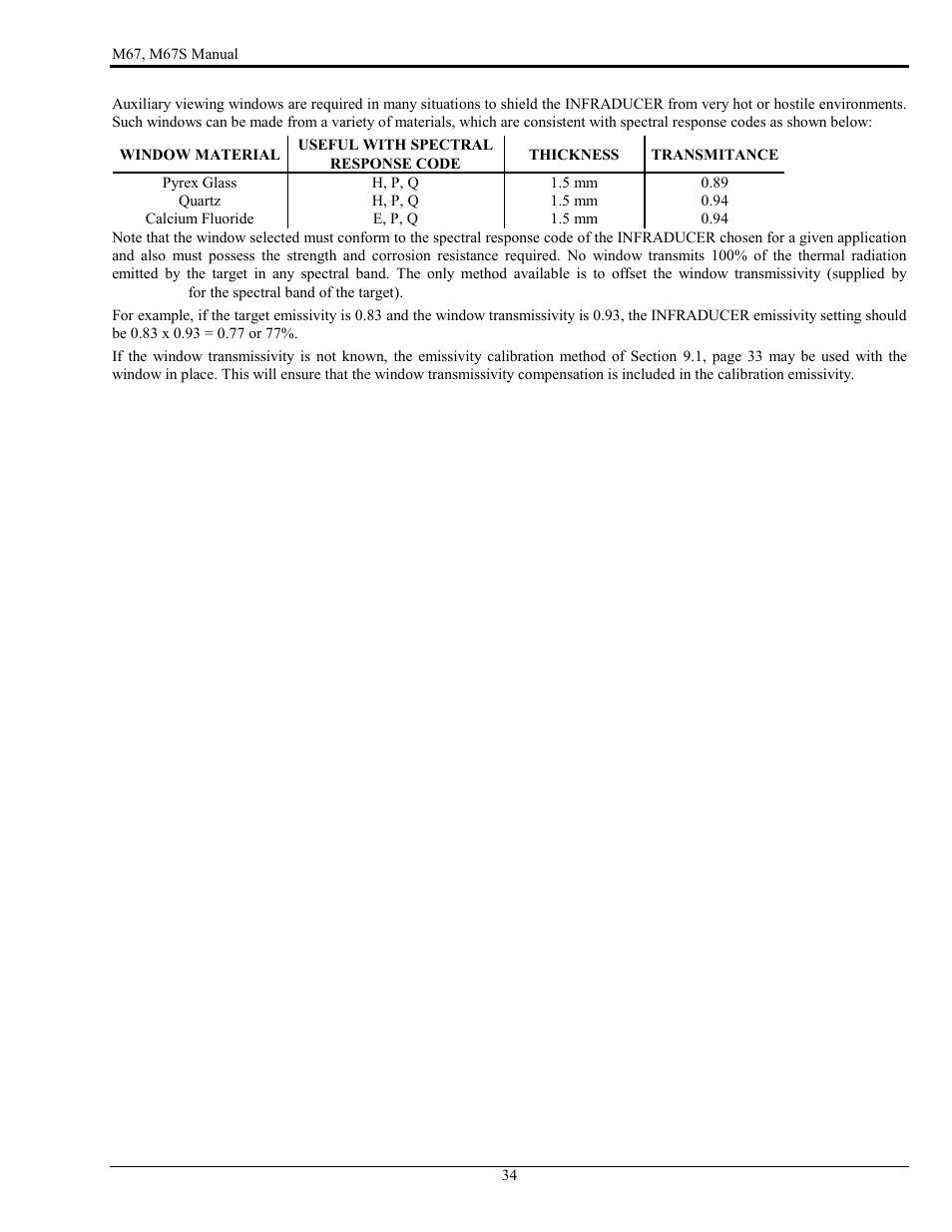 LumaSense Technologies M67 User Manual | Page 35 / 52