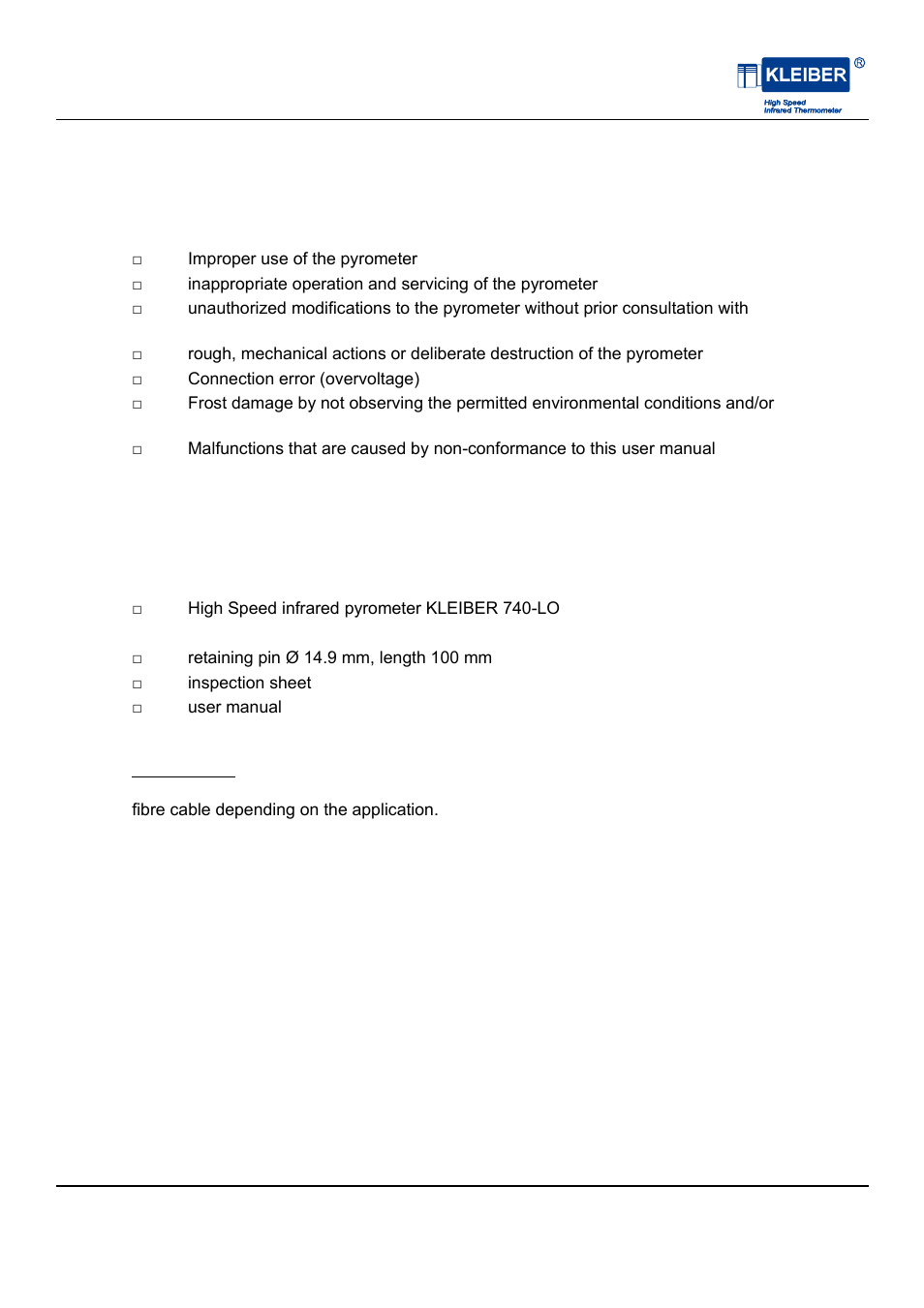 5 scope of supply | LumaSense Technologies IGA 740-LO User Manual | Page 7 / 28