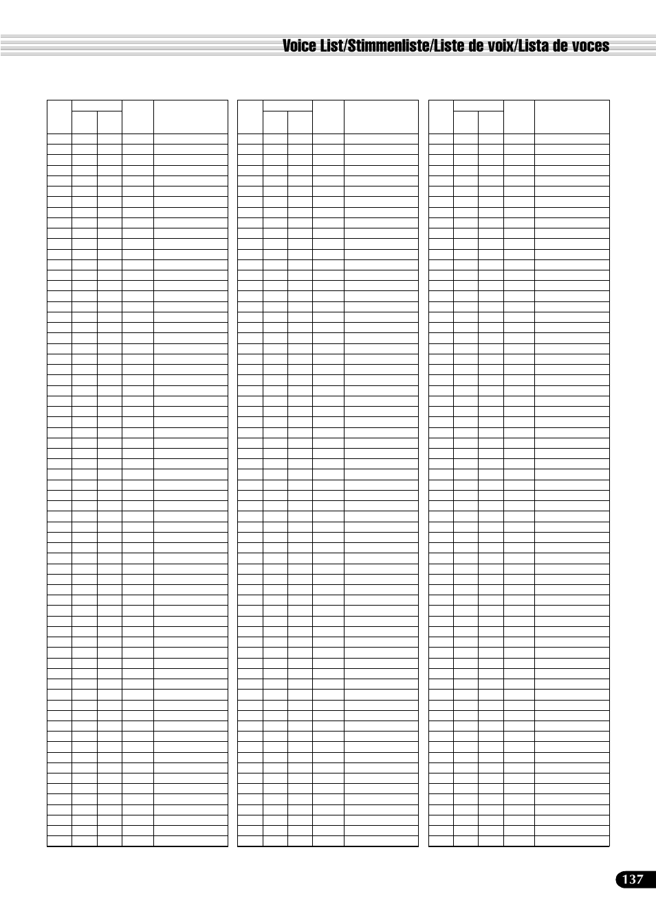 Yamaha PSR-540 User Manual | Page 138 / 161