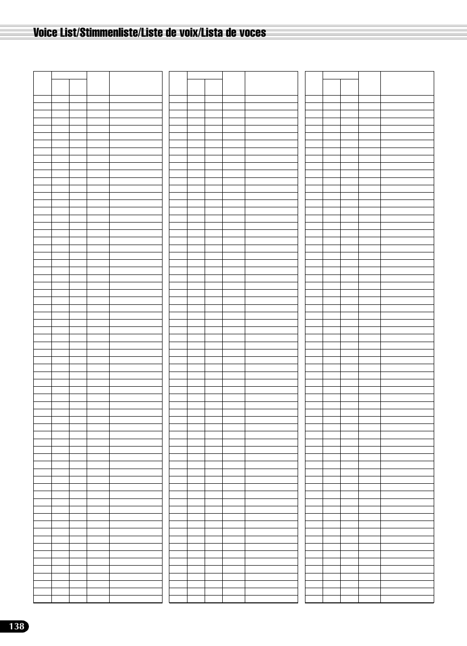 Yamaha PSR-540 User Manual | Page 139 / 161