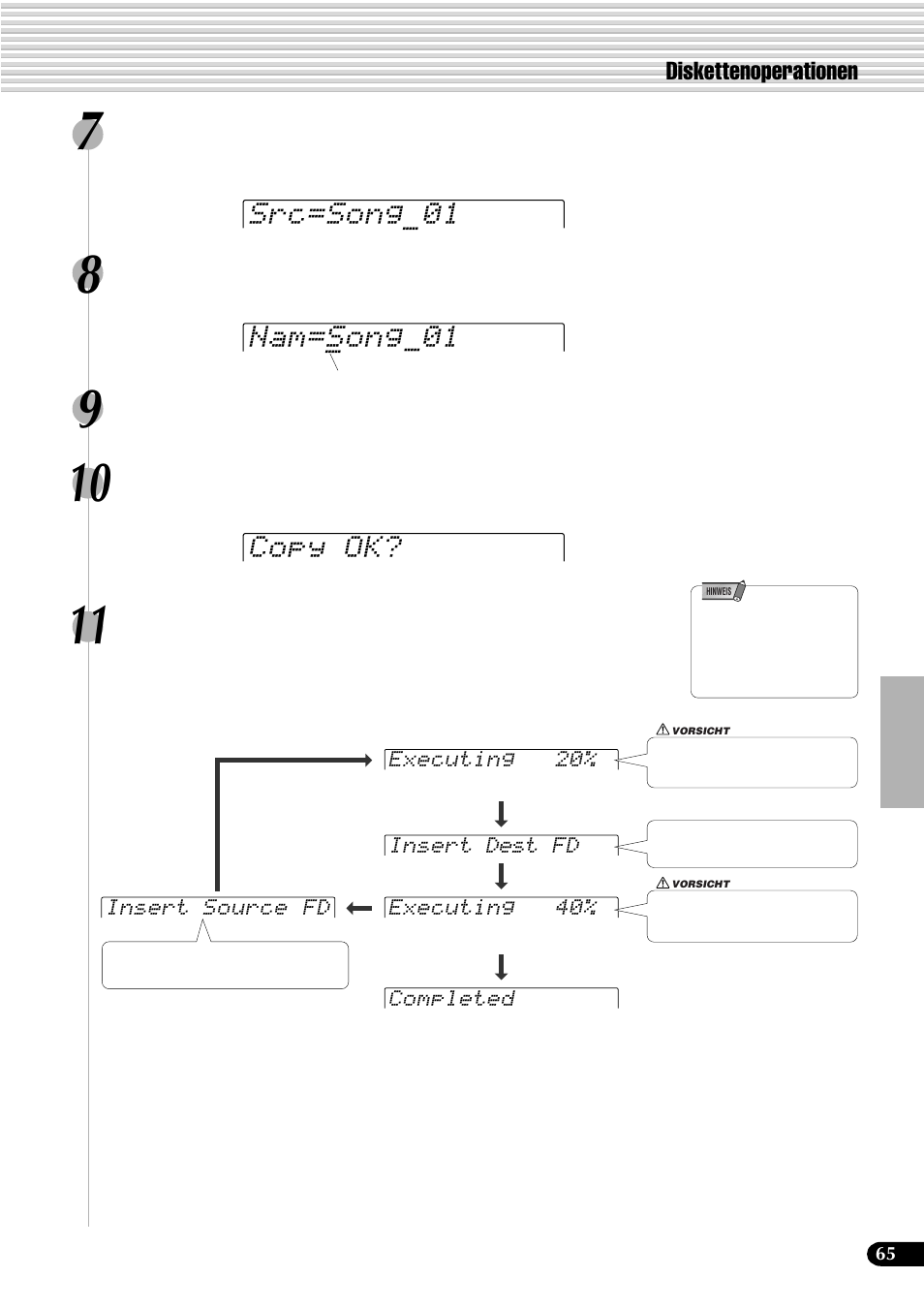 Src=song_01 copy ok, Nam=song 01 | Yamaha PSR-540 User Manual | Page 66 / 161