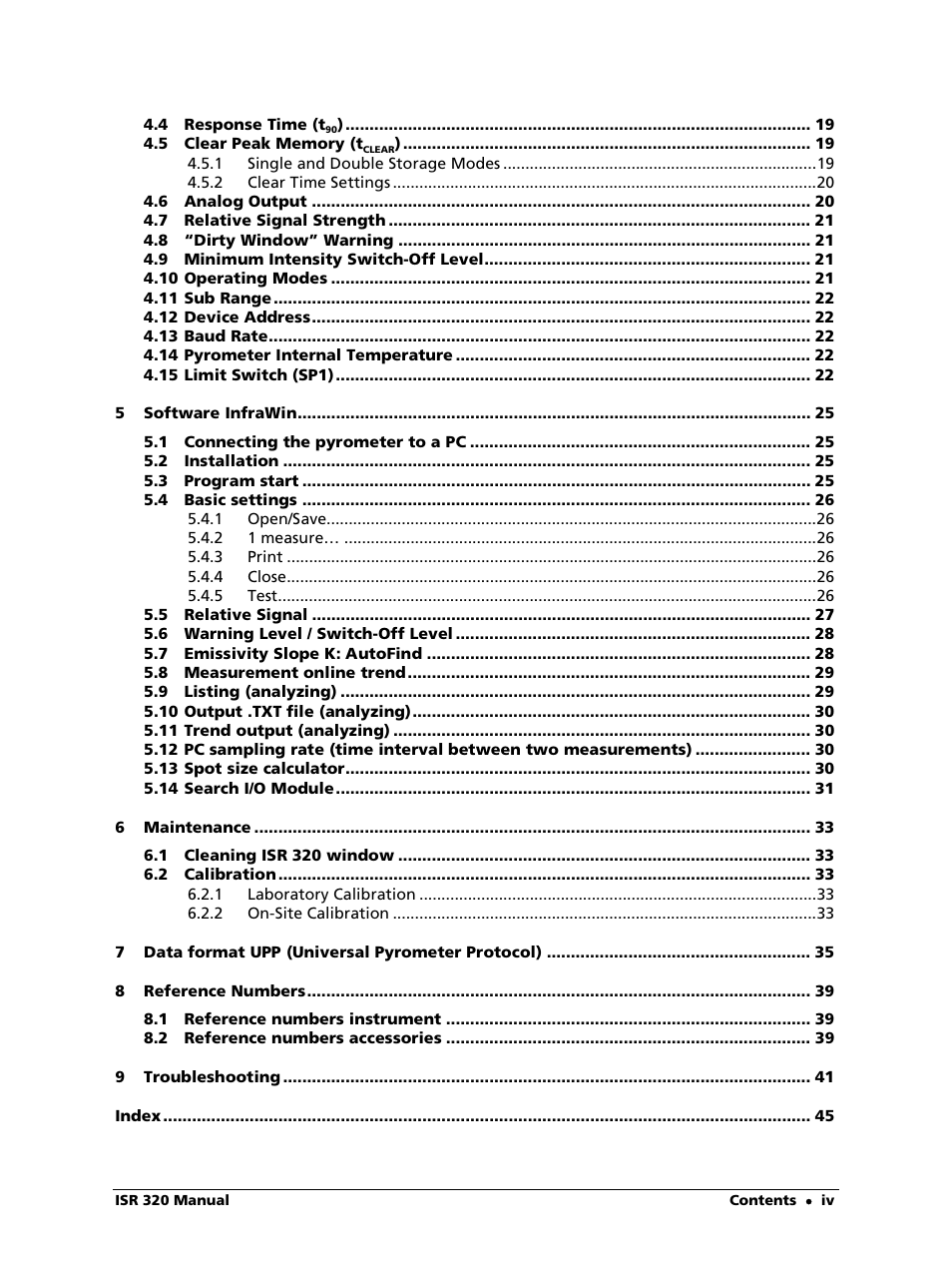 LumaSense Technologies ISR 320 User Manual | Page 4 / 46