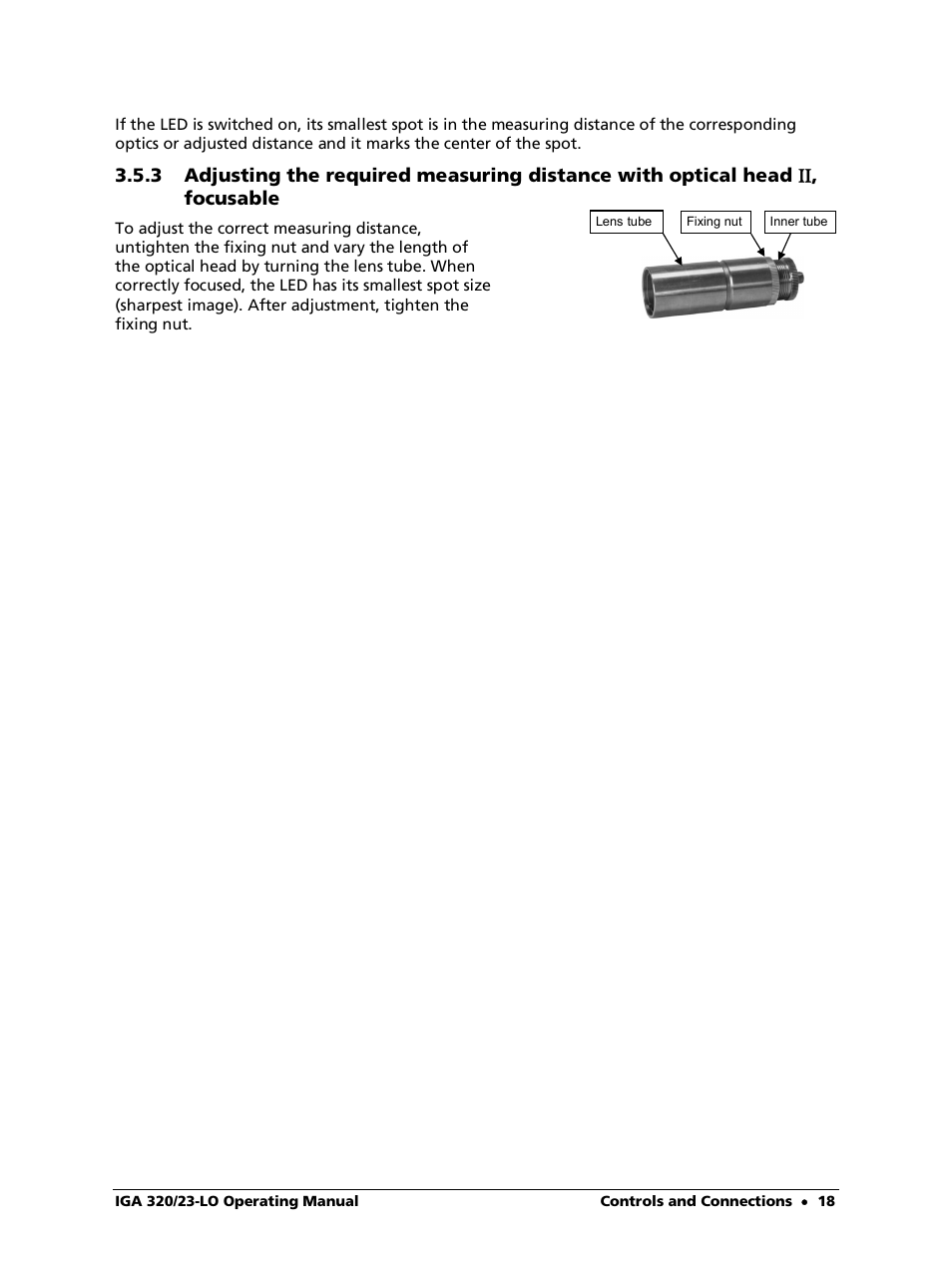 LumaSense Technologies IGA 320/23-LO User Manual | Page 18 / 44