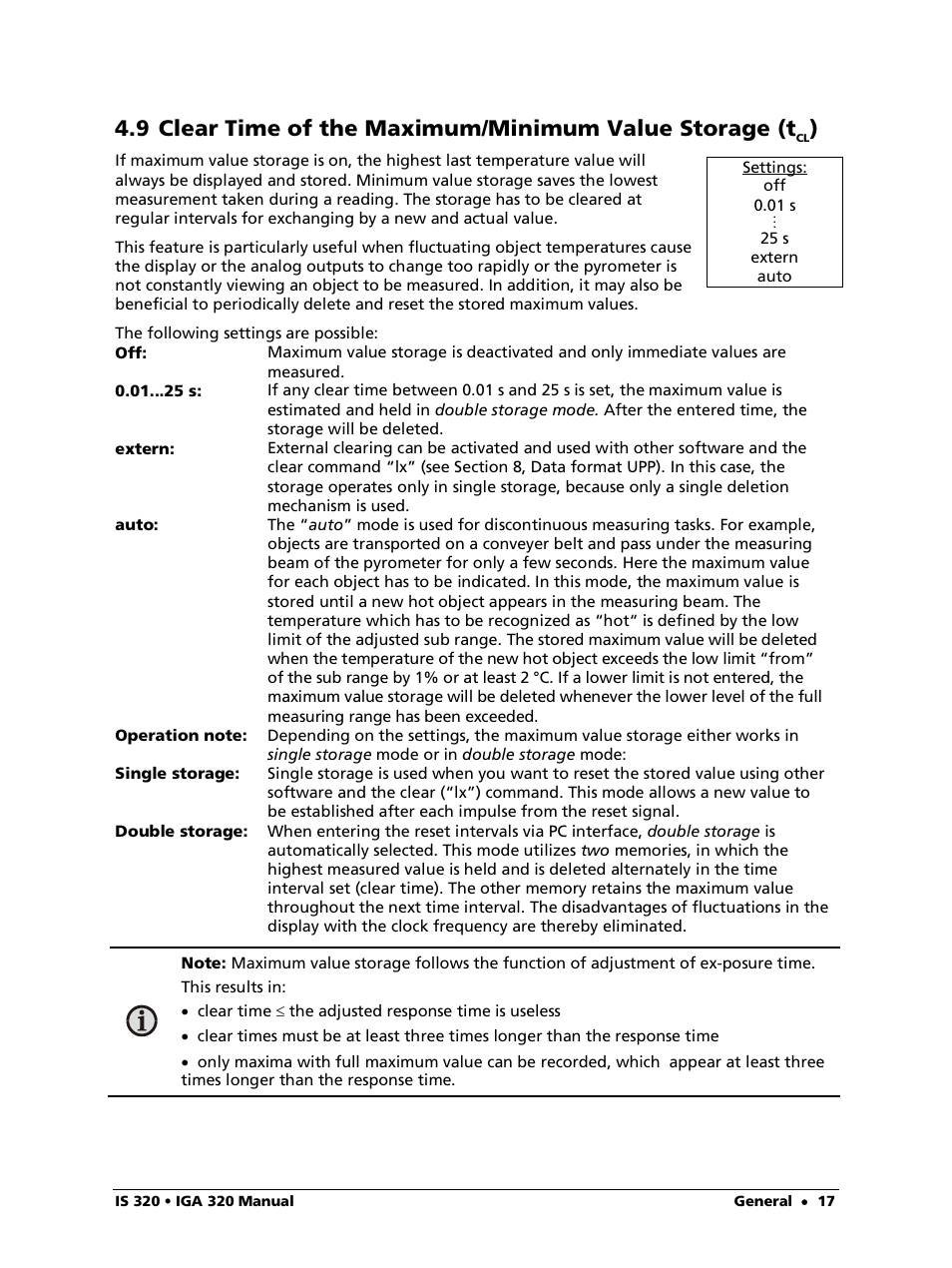 LumaSense Technologies IS 320 User Manual | Page 17 / 34