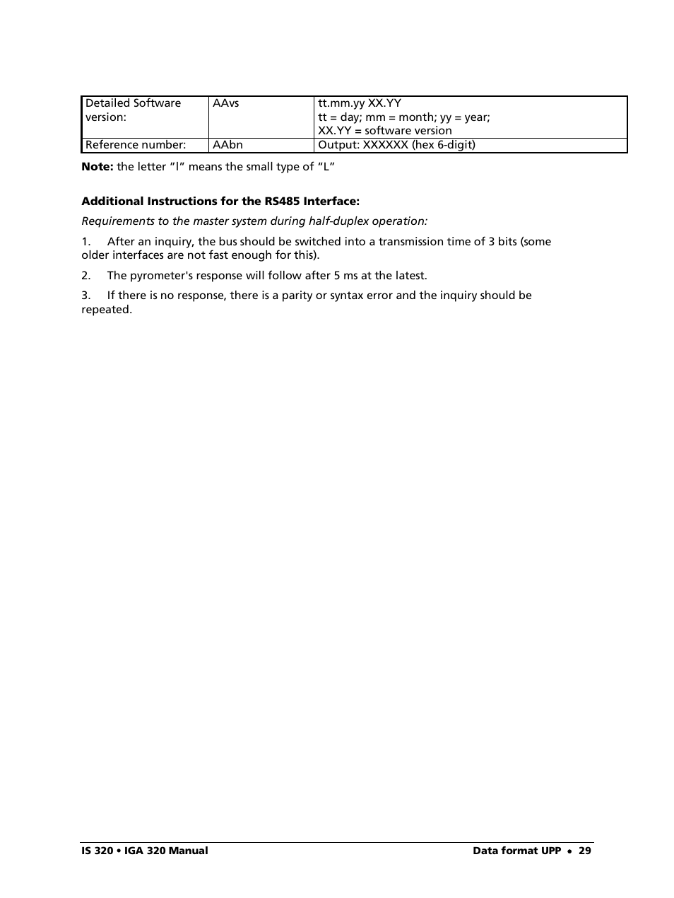 LumaSense Technologies IS 320 User Manual | Page 29 / 34