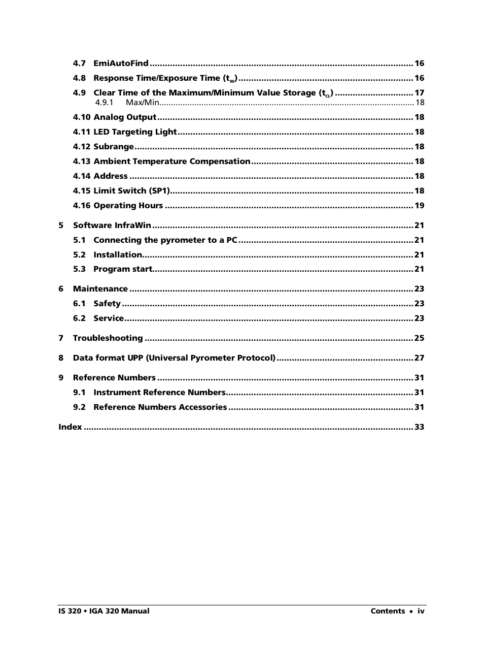 LumaSense Technologies IS 320 User Manual | Page 4 / 34