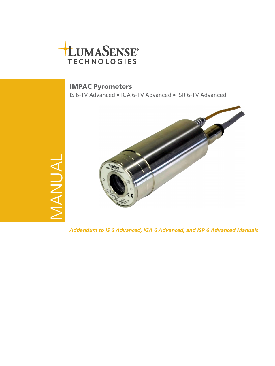 LumaSense Technologies ISR 6-TV Advanced User Manual | 25 pages