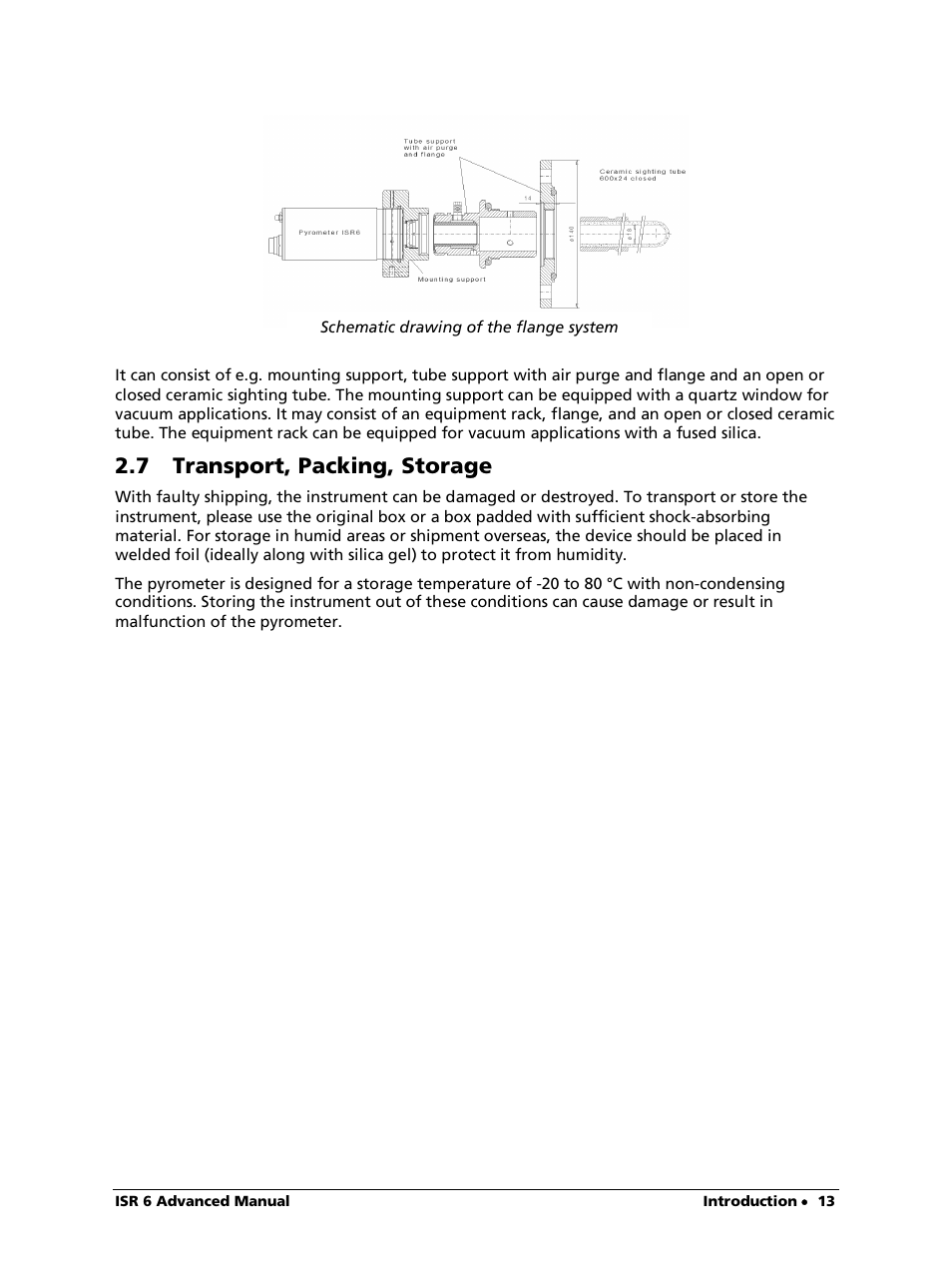 7 transport, packing, storage | LumaSense Technologies ISR 6 Advanced User Manual | Page 13 / 50