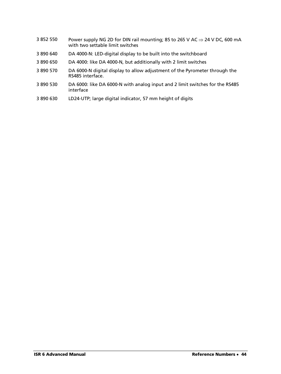 LumaSense Technologies ISR 6 Advanced User Manual | Page 44 / 50