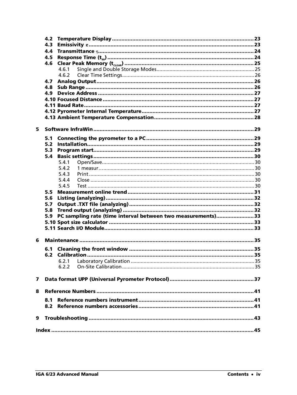 LumaSense Technologies IGA 6/23 Advanced User Manual | Page 4 / 46
