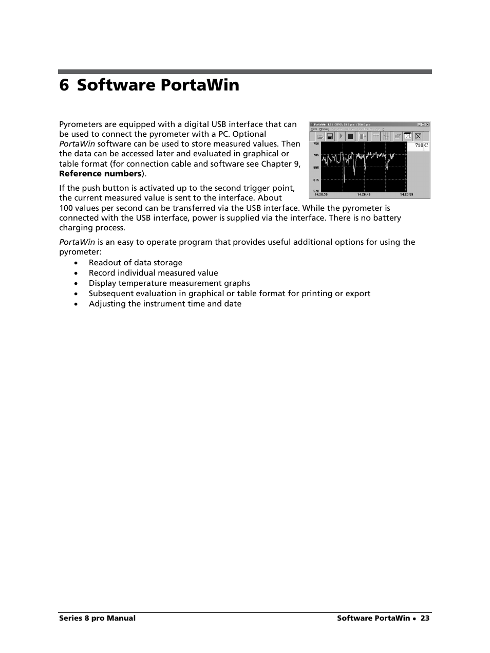 6 software portawin | LumaSense Technologies IS 8-GS pro User Manual | Page 23 / 32