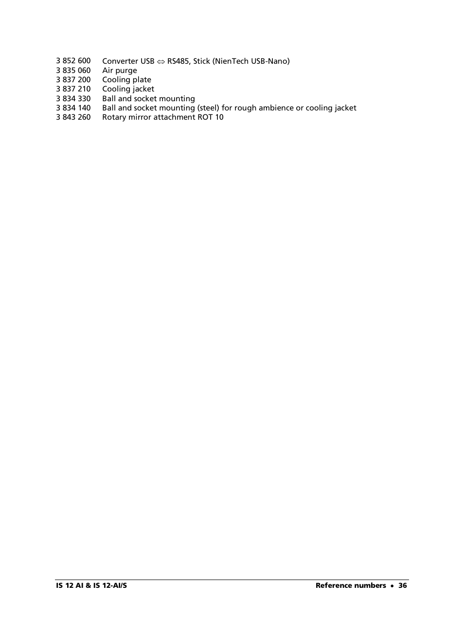 LumaSense Technologies IS 12-Al/S User Manual | Page 36 / 38