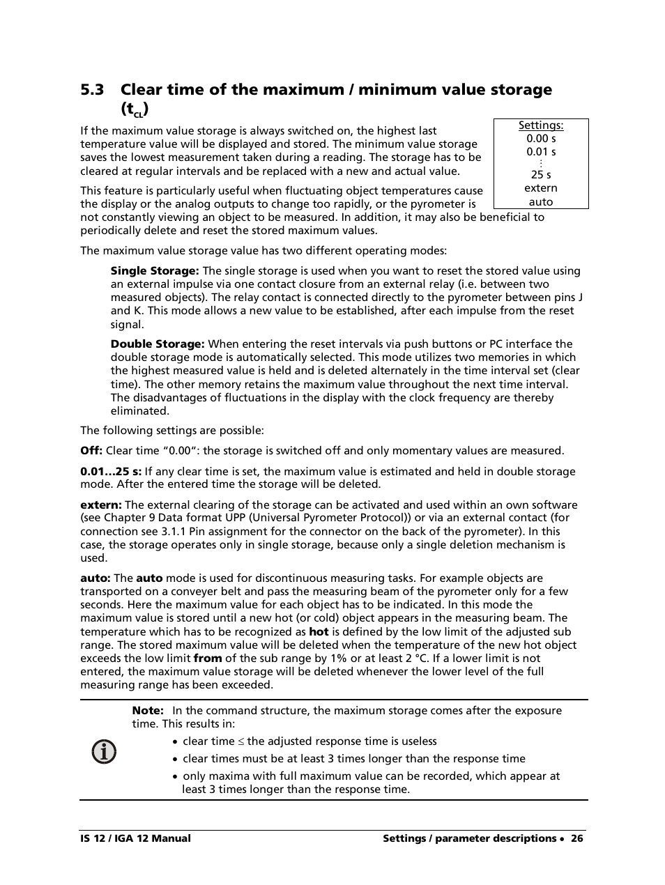 LumaSense Technologies IS 12-S User Manual | Page 26 / 40