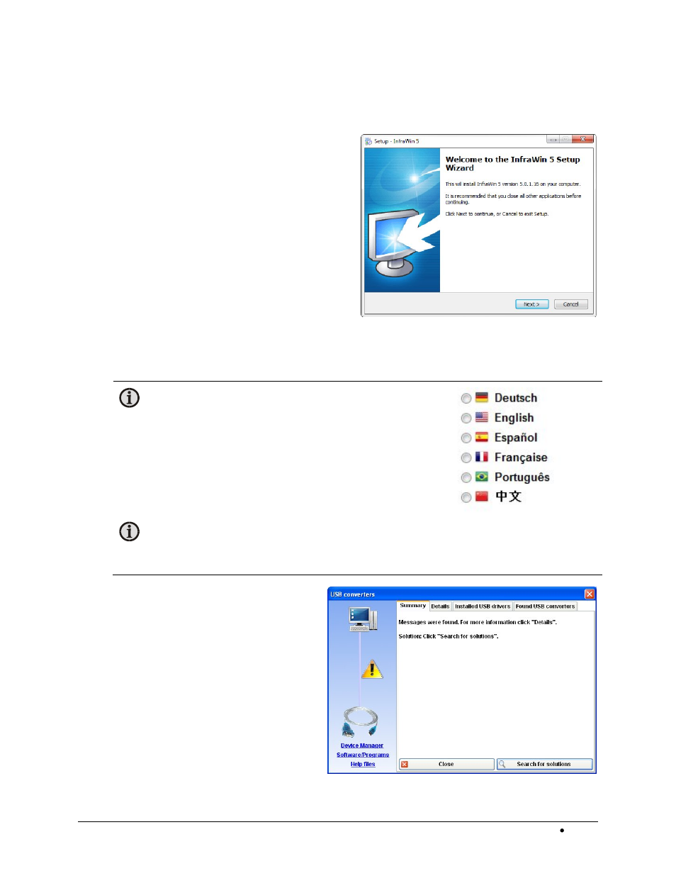 5 installing infrawin | LumaSense Technologies InfraWin 5 User Manual | Page 7 / 32