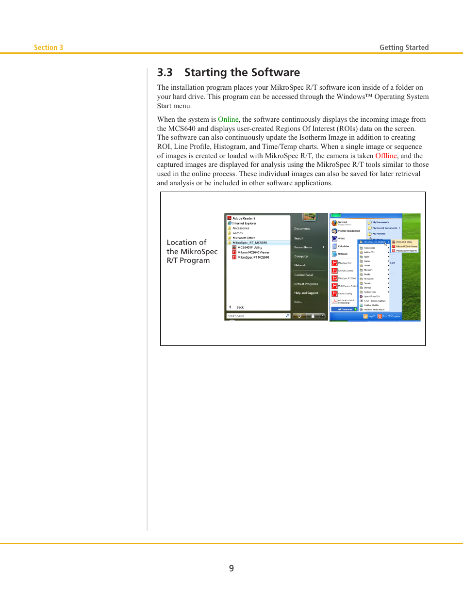 3 starting the software | LumaSense Technologies MCS640 Manual User Manual | Page 13 / 26