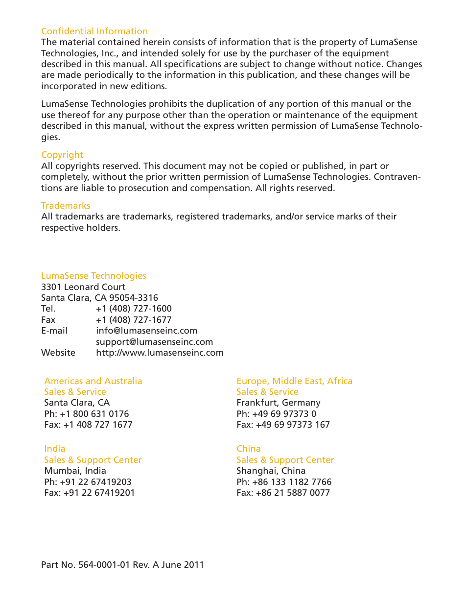 LumaSense Technologies MCS640 Manual User Manual | Page 2 / 26