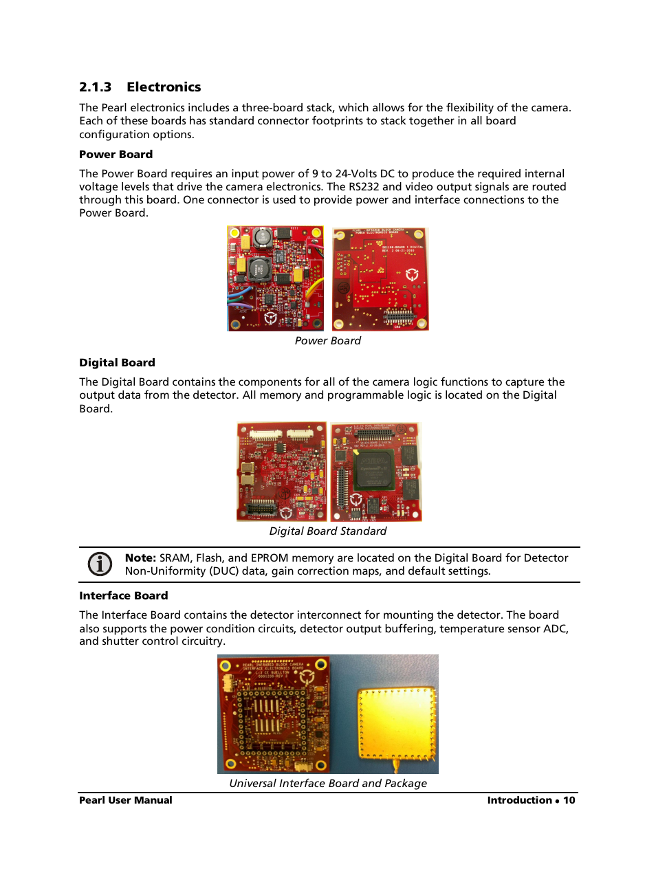 3 electronics, Power board, Digital board | Interface board | LumaSense Technologies Pearl OEM Manual User Manual | Page 10 / 26