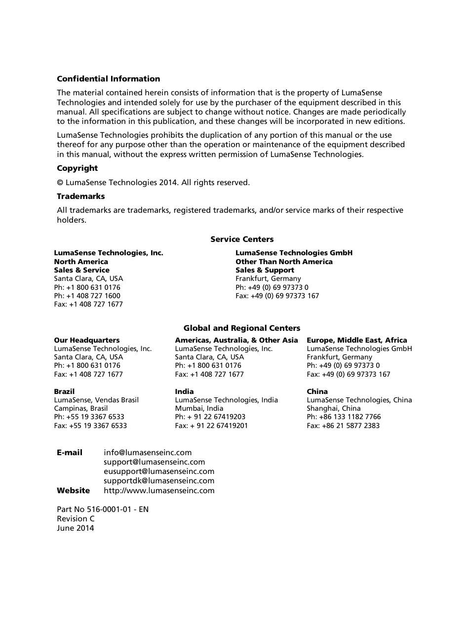 LumaSense Technologies Pearl OEM Manual User Manual | Page 2 / 26