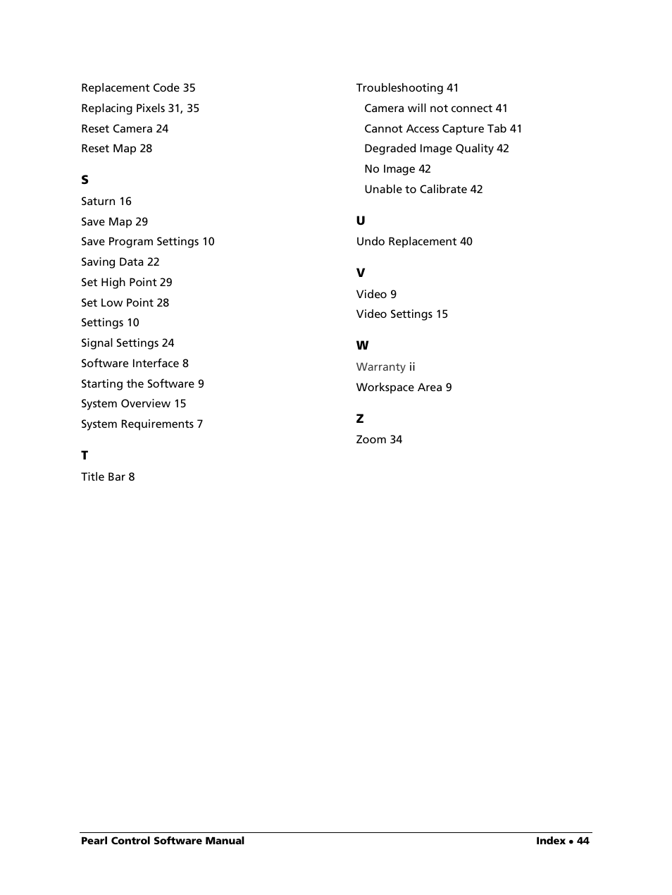 LumaSense Technologies Pearl Control User Manual | Page 44 / 44