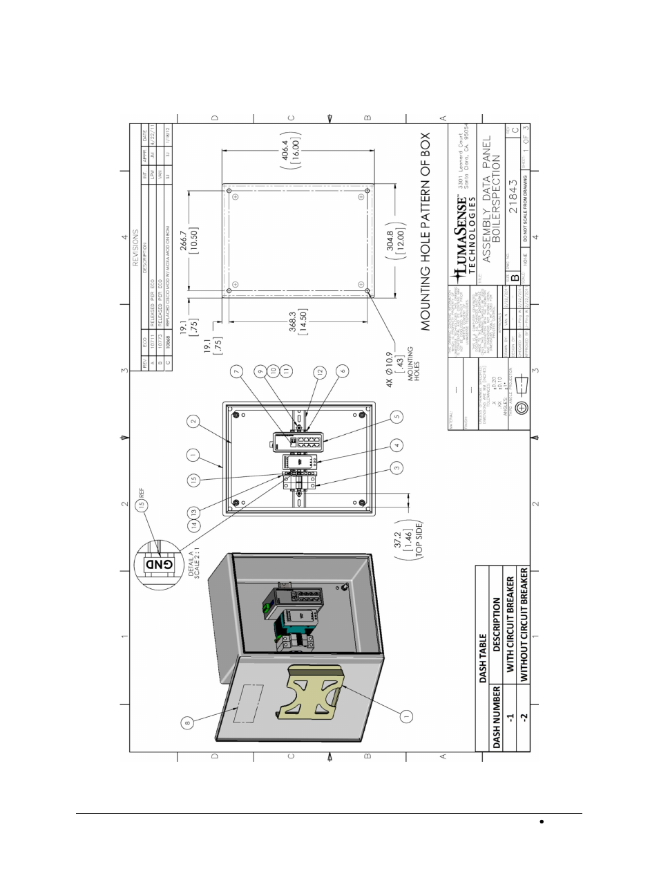 3 field switch enclosure (fse) drawings, Field switch enclosure (fse) drawings | LumaSense Technologies BoilerSpection-SD User Manual | Page 79 / 90