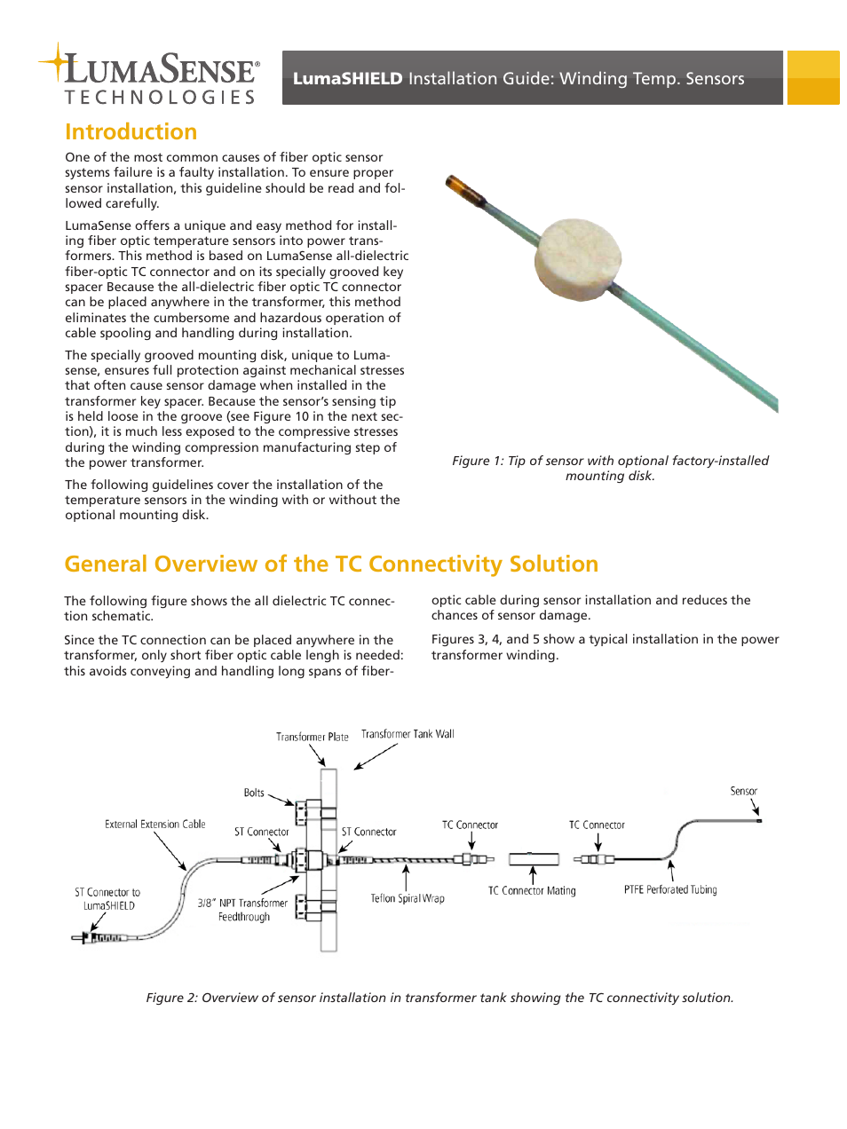 LumaSense Technologies LumaSHIELD Controller Installation Guide: Winding Temp. Sensors User Manual | 4 pages