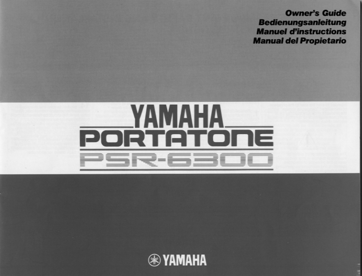 Yamaha PSR-6300 User Manual | 52 pages