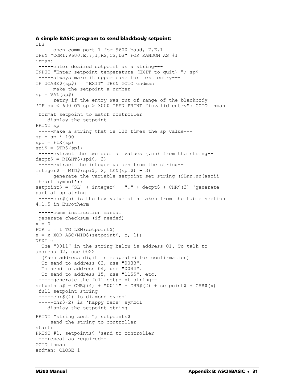 LumaSense Technologies M390S User Manual | Page 31 / 32