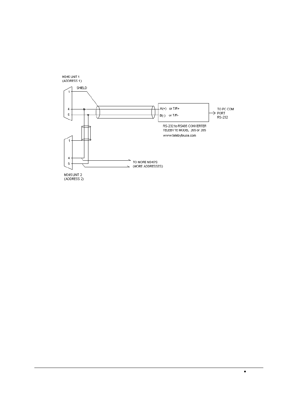 1 rs485 option with rs-485 to rs-232 converter, 2 changing the controller communication address, Rs485 option with rs-485 to rs-232 converter | Changing the controller communication address | LumaSense Technologies MIKRON M345X12 User Manual | Page 12 / 18