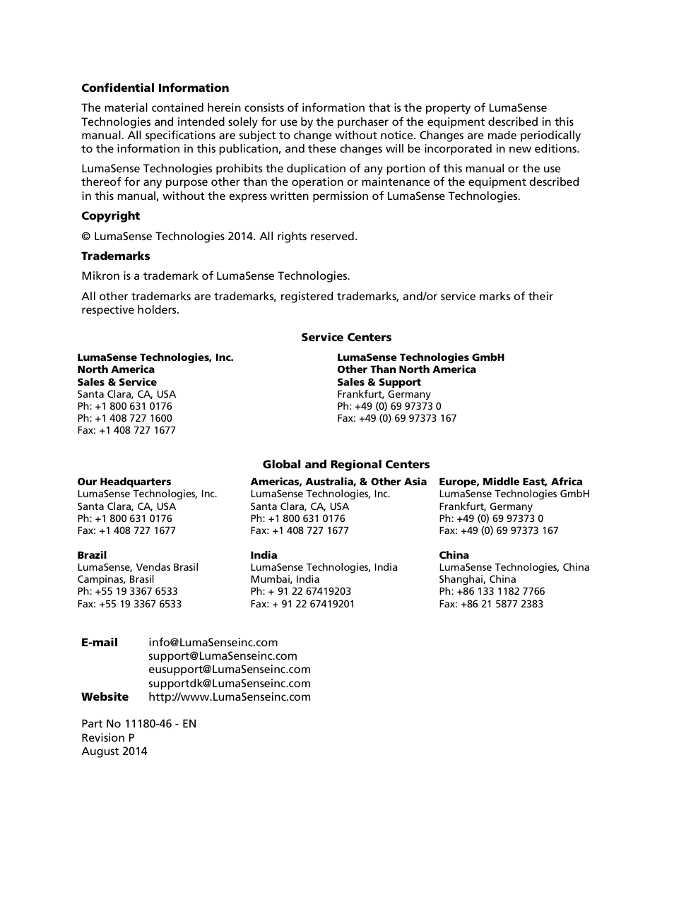 LumaSense Technologies M390 User Manual | Page 2 / 35