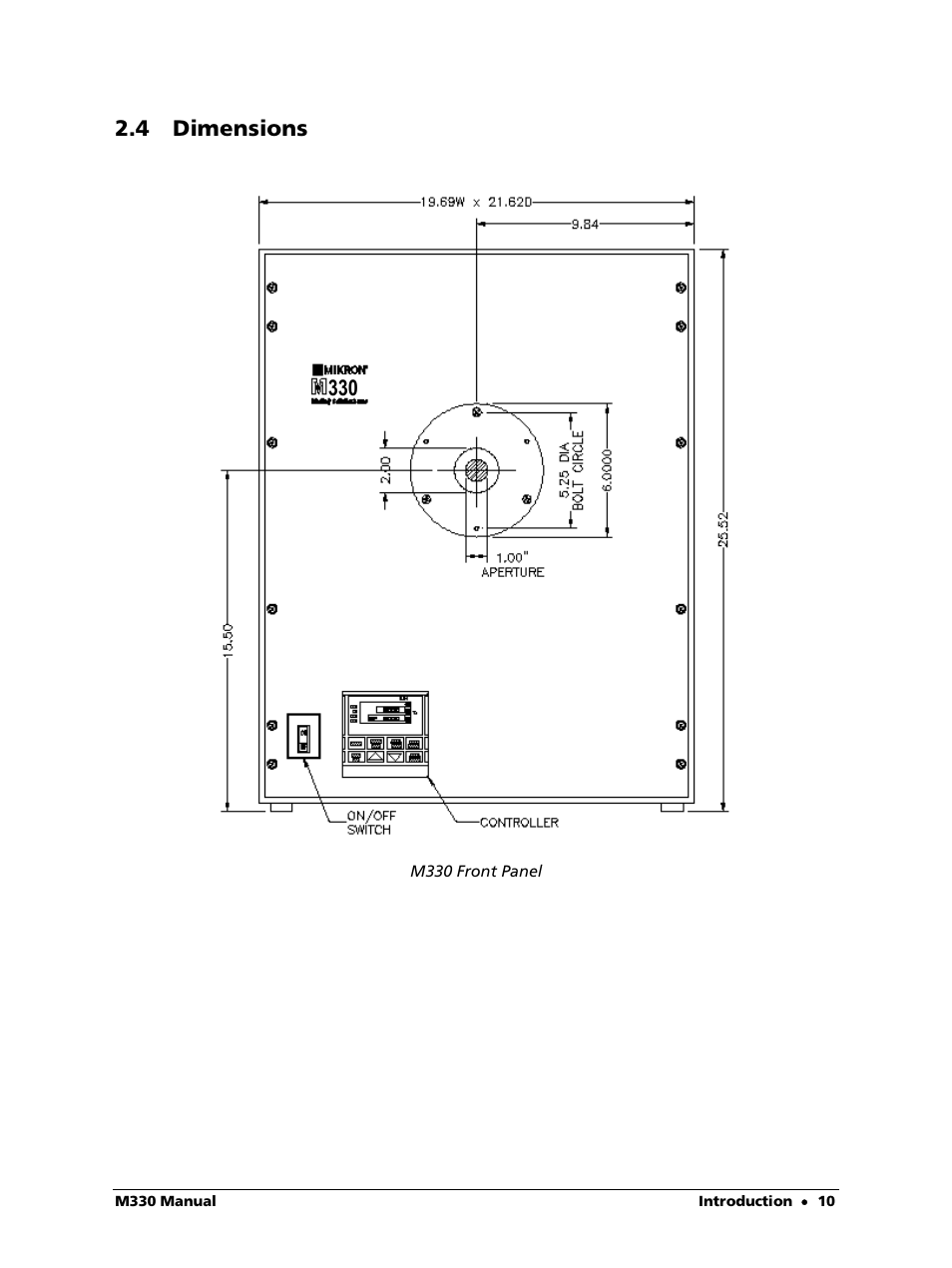4 dimensions, 4 dimensions 330 | LumaSense Technologies M330 User Manual | Page 10 / 45