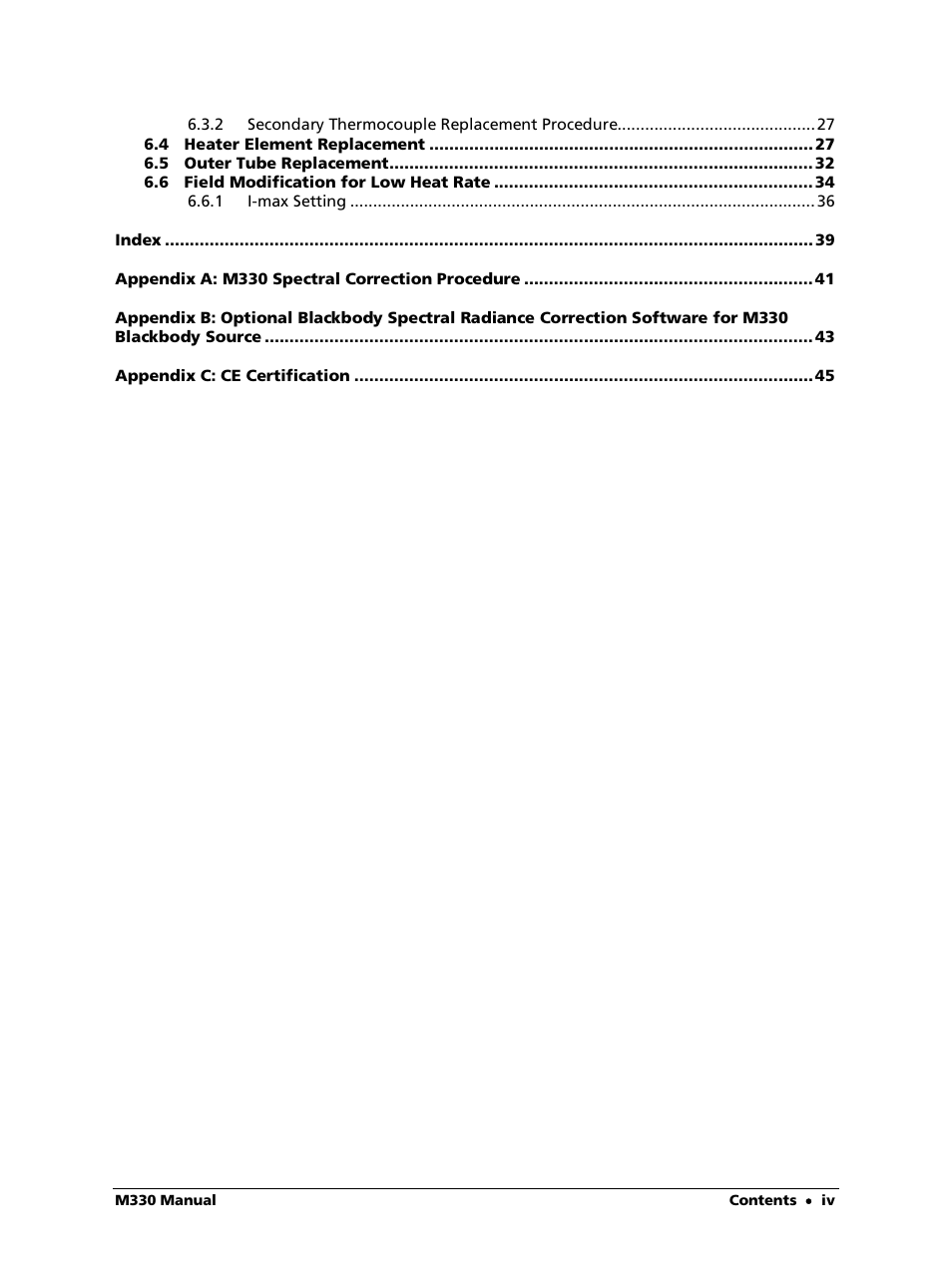 LumaSense Technologies M330 User Manual | Page 4 / 45