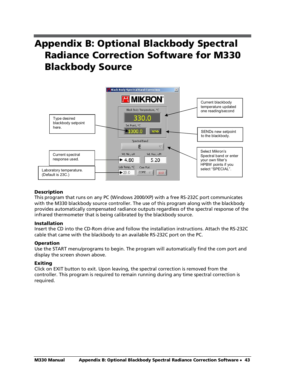 LumaSense Technologies M330 User Manual | Page 43 / 45