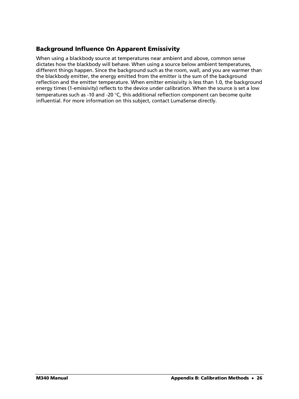 LumaSense Technologies M340 User Manual | Page 26 / 30