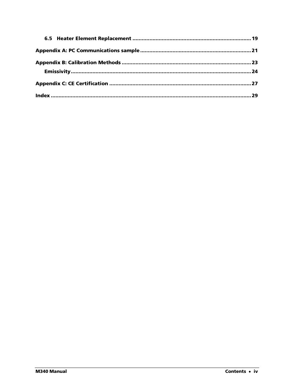 LumaSense Technologies M340 User Manual | Page 4 / 30