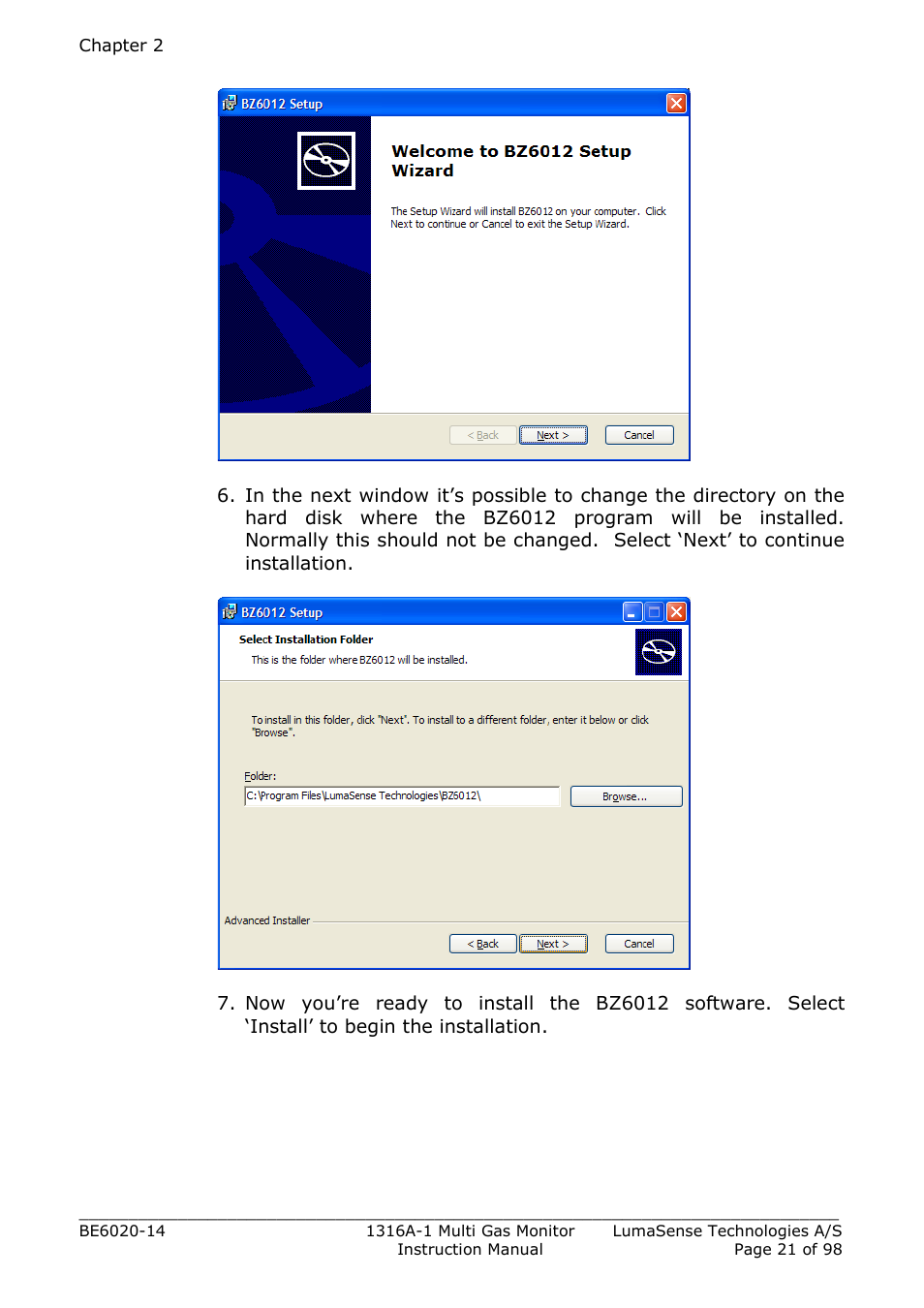 LumaSense Technologies INNOVA 1316A-1 User Manual | Page 21 / 98