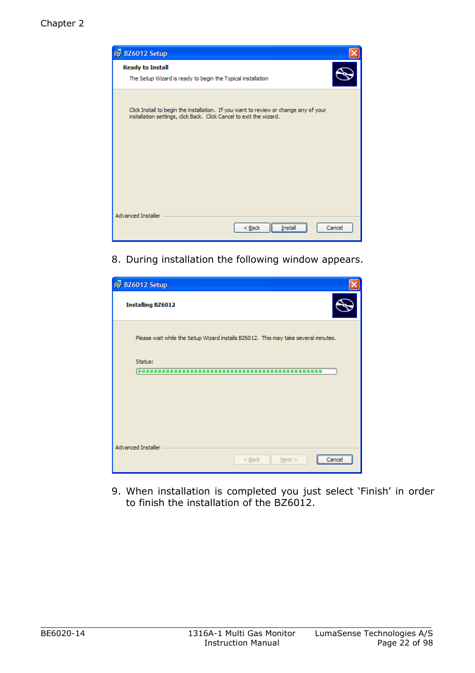 LumaSense Technologies INNOVA 1316A-1 User Manual | Page 22 / 98