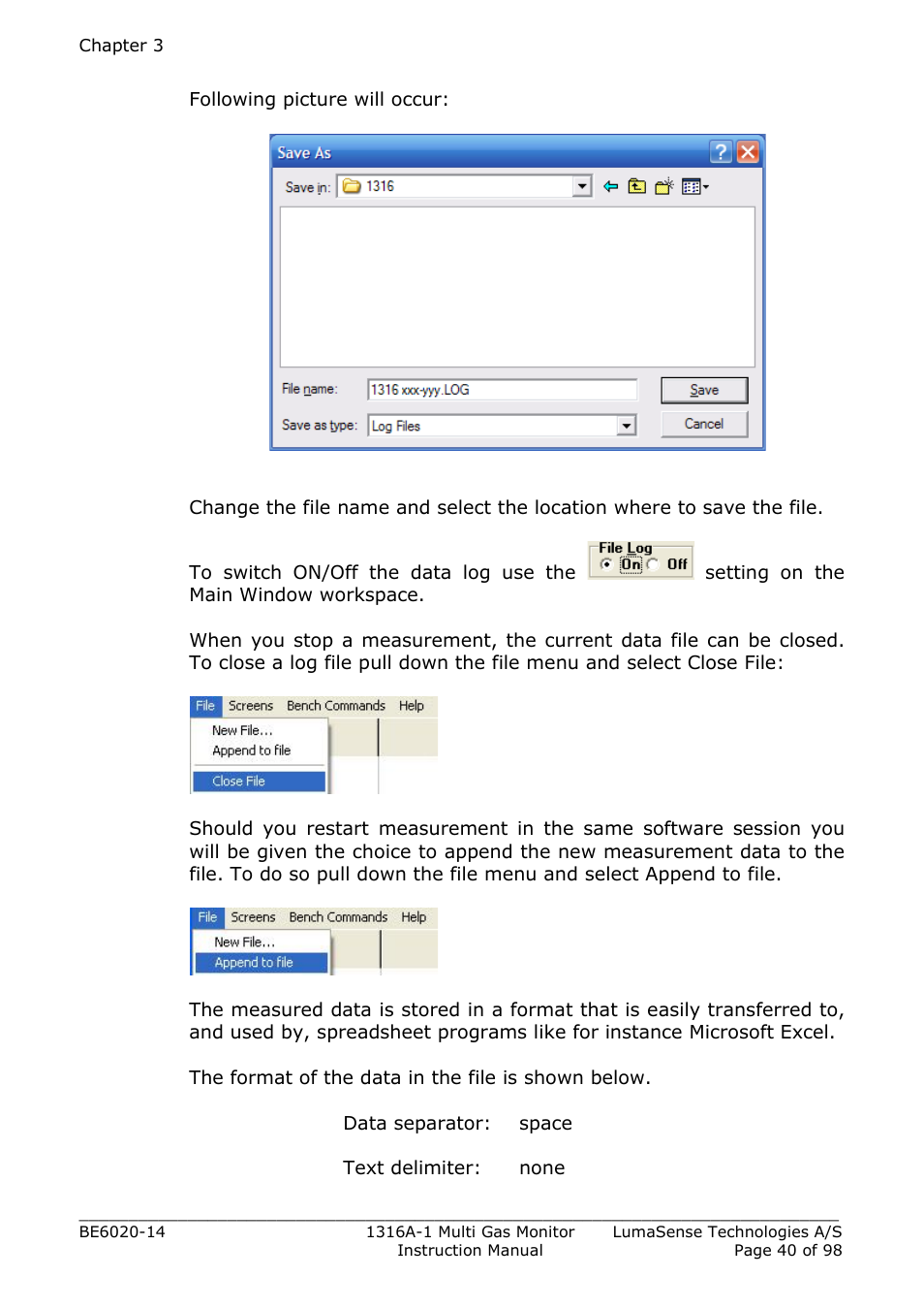 LumaSense Technologies INNOVA 1316A-1 User Manual | Page 40 / 98